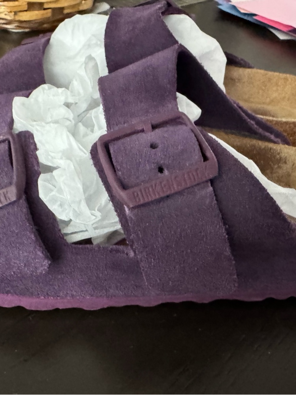 Birkenstock Purple Suede Two-Buckle Arizona 41 (10) - Picture 8 of 15